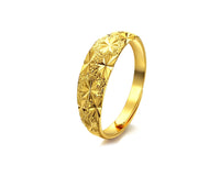 14K Yellow Gold Diamond Railroad Ring
