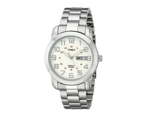 Timex Mens Silver Tone Analog Expansion Band Dress Watch T2M932